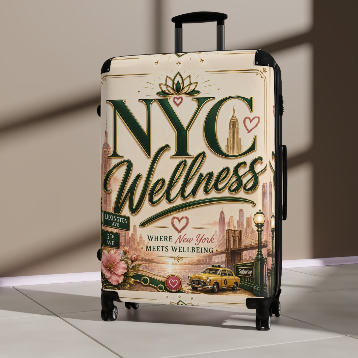 NYC Wellness Carry-On Suitcase — Where New York Meets Wellbeing Travel Luggage