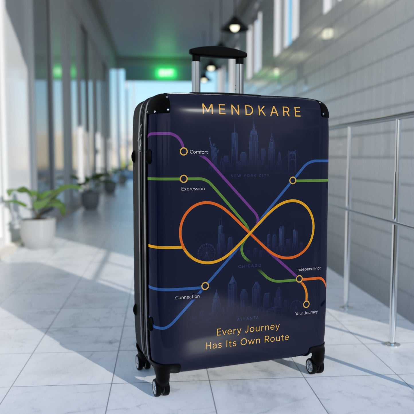 Infinity Route Suitcase – 'Every Journey Has Its Own Route' Carry-On