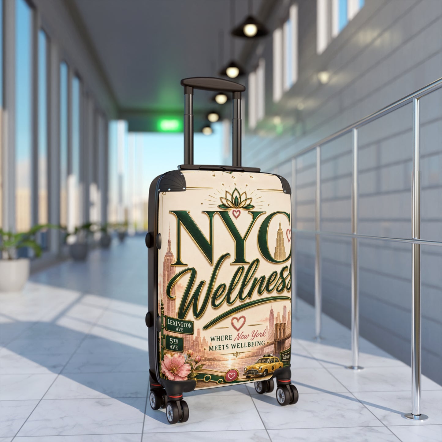 NYC Wellness Carry-On Suitcase — Where New York Meets Wellbeing Travel Luggage