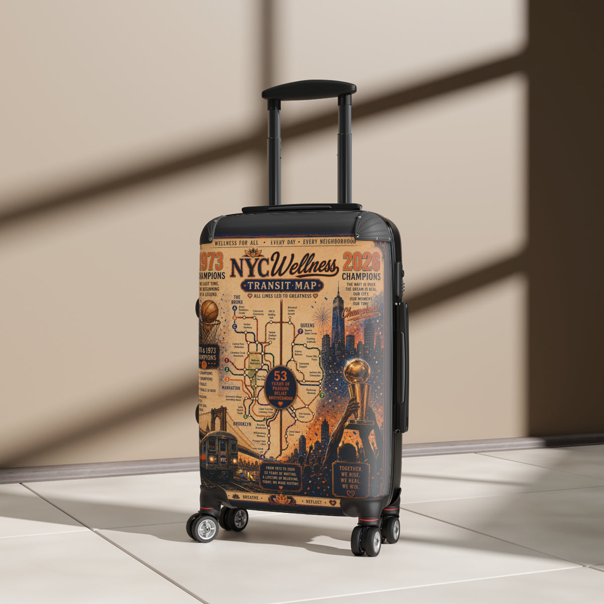 NYC Transit Map Suitcase – Vintage Wellness Subway Travel Luggage