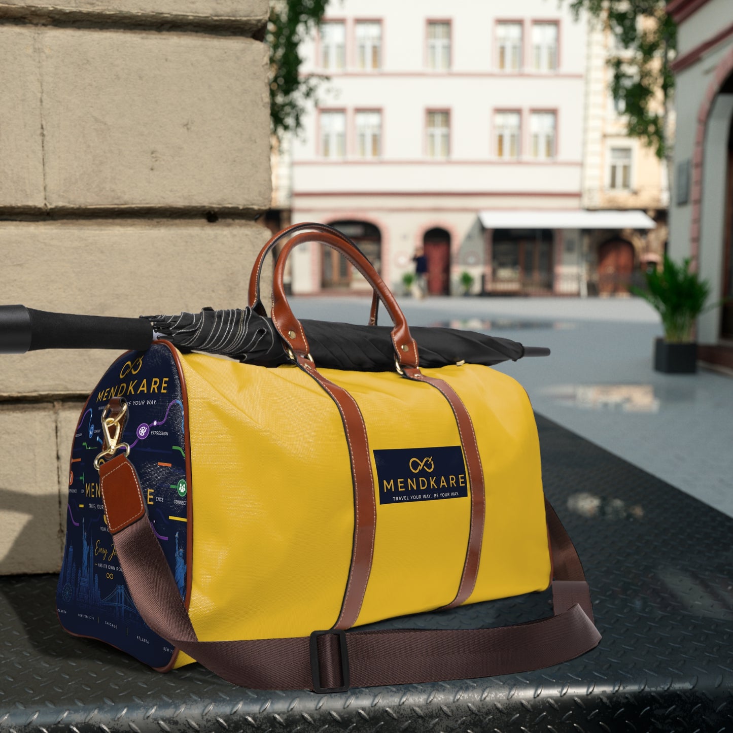MendKare Collection Waterproof Travel Duffel Bag — Yellow