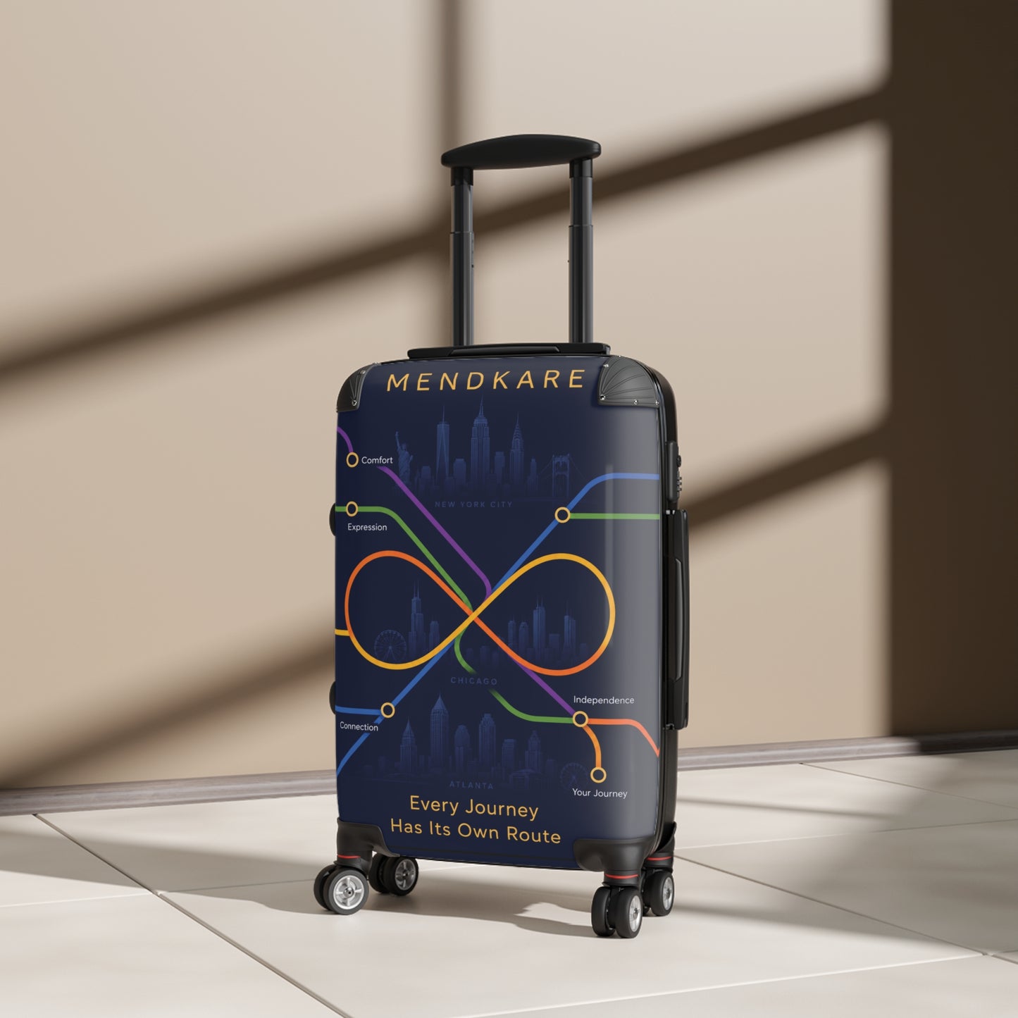 Infinity Route Suitcase – 'Every Journey Has Its Own Route' Carry-On