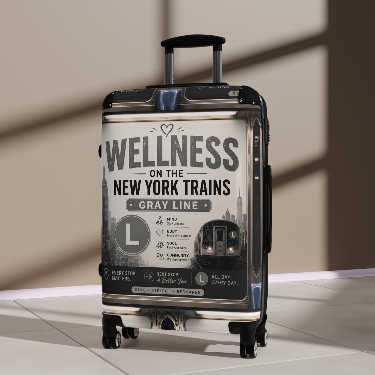 Wellness on the New York Trains Carry-On Suitcase
