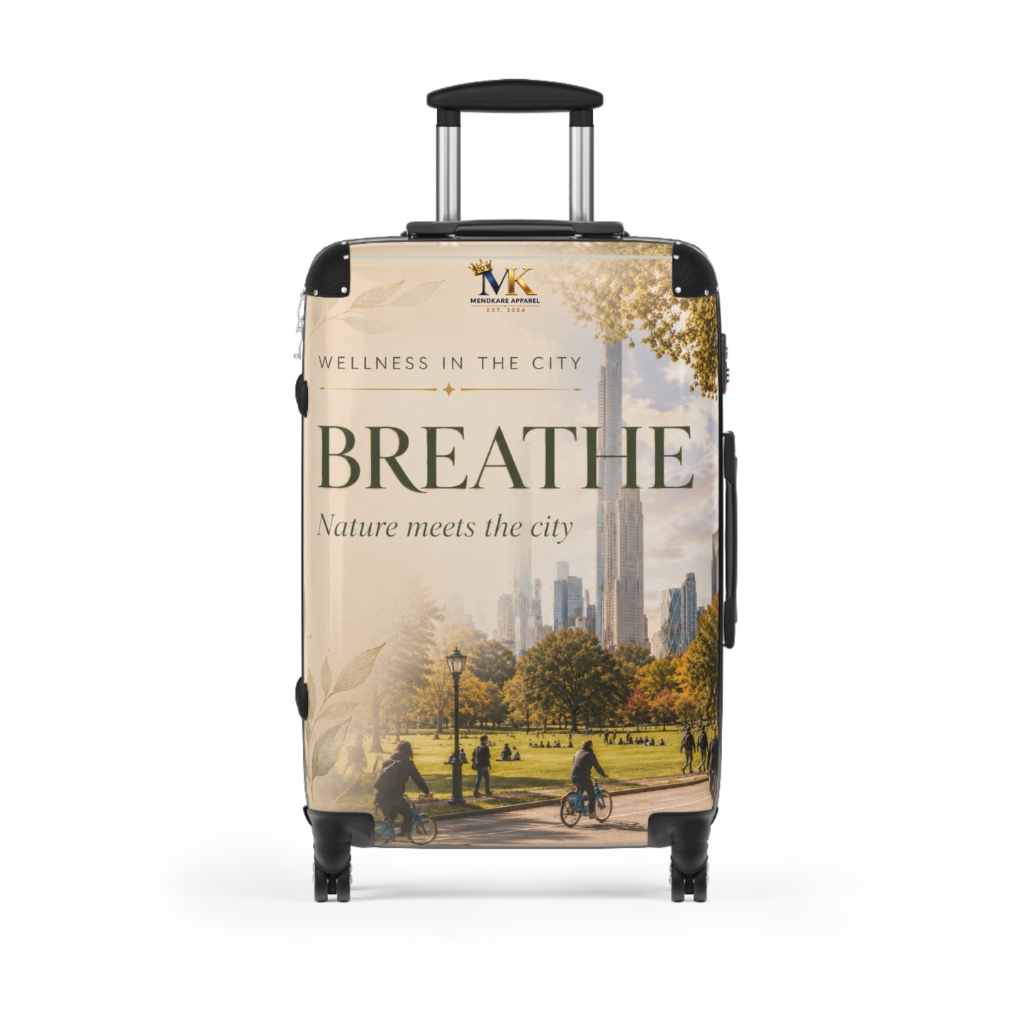 Breathe Cityscape Carry-On Suitcase — Nature Meets the City Travel Luggage