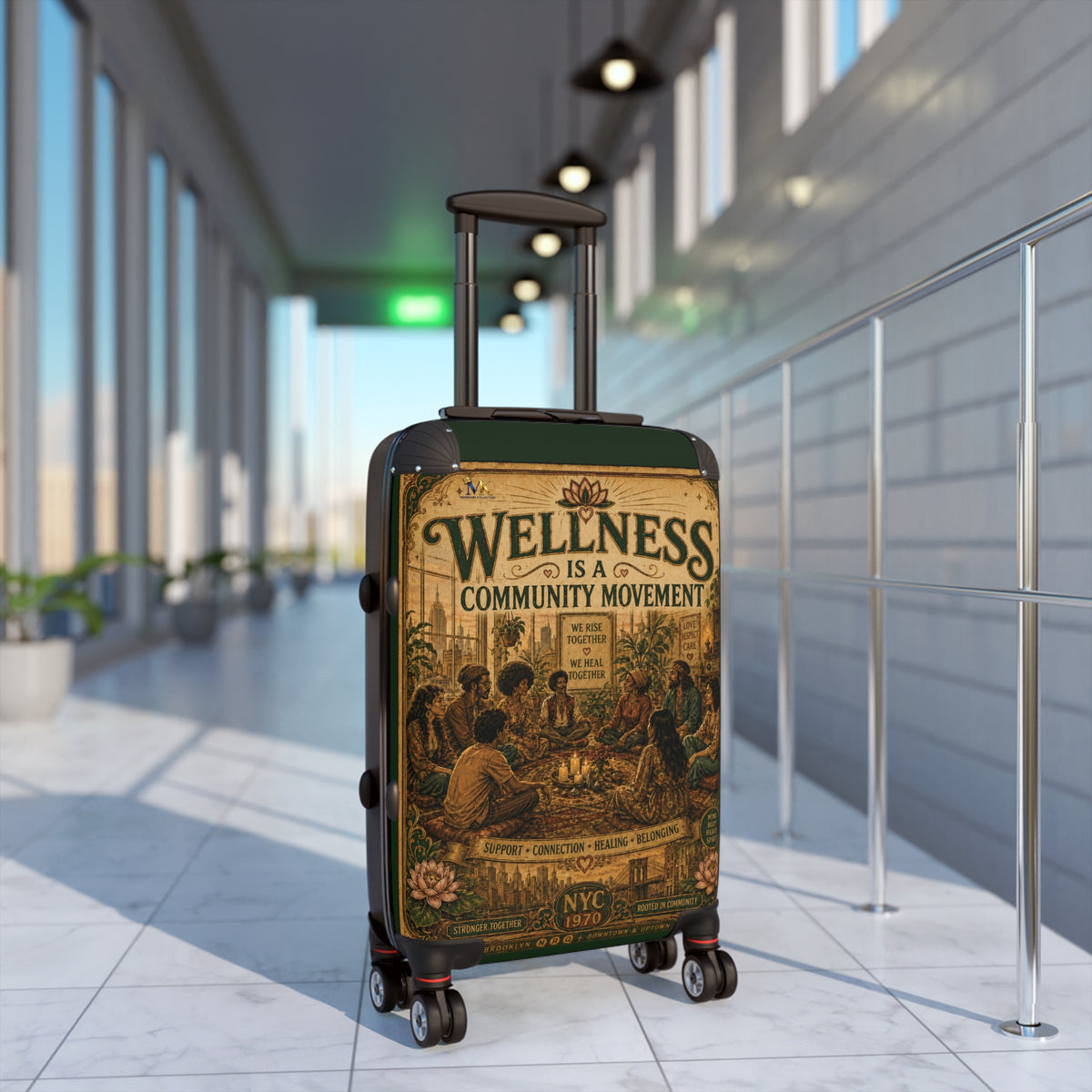 Wellness Is a Community Movement Carry-On Suitcase