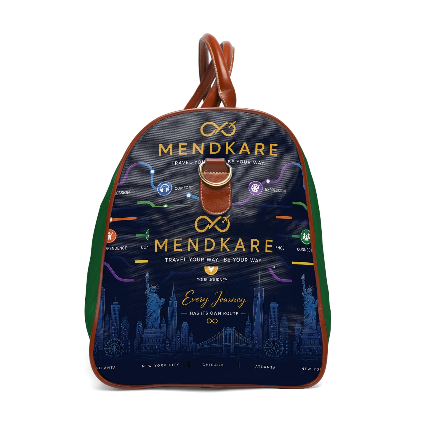 MendKare Collection Waterproof Travel Duffel Bag — Green