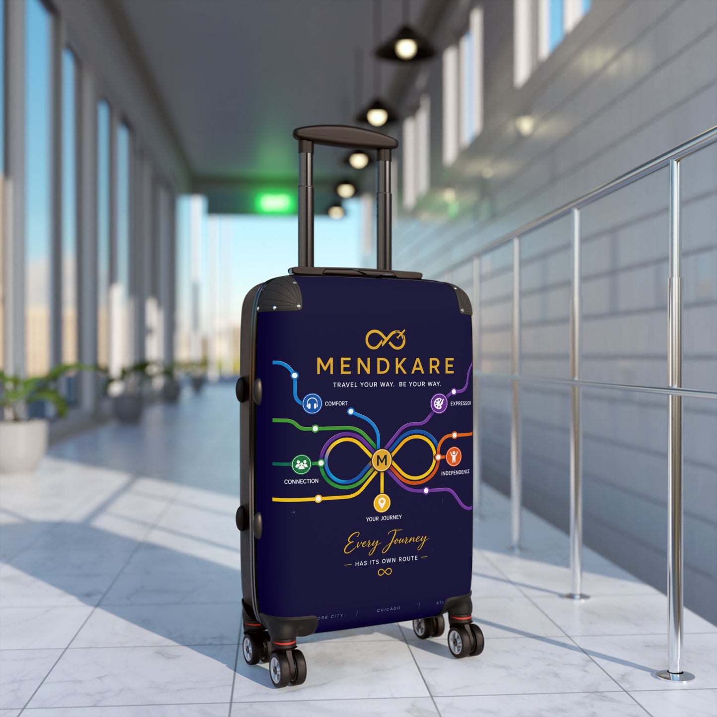 Infinity Route Suitcase – 'Every Journey Has Its Own Route' Carry-On