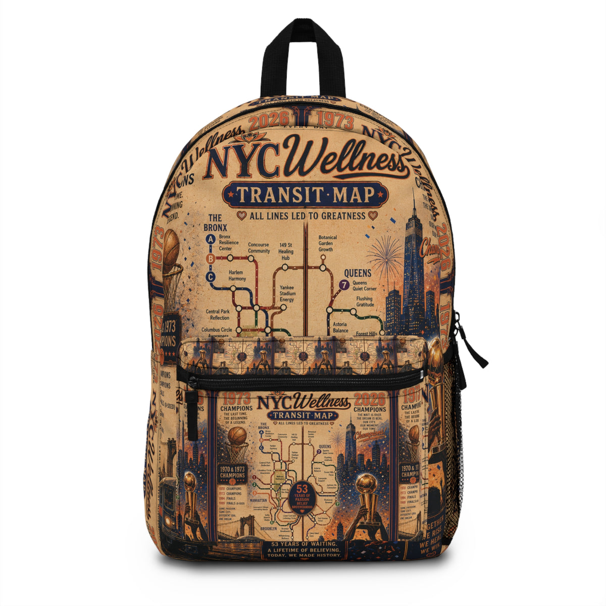 NYC Wellness Transit Map Backpack – Vintage New York Subway Map Design