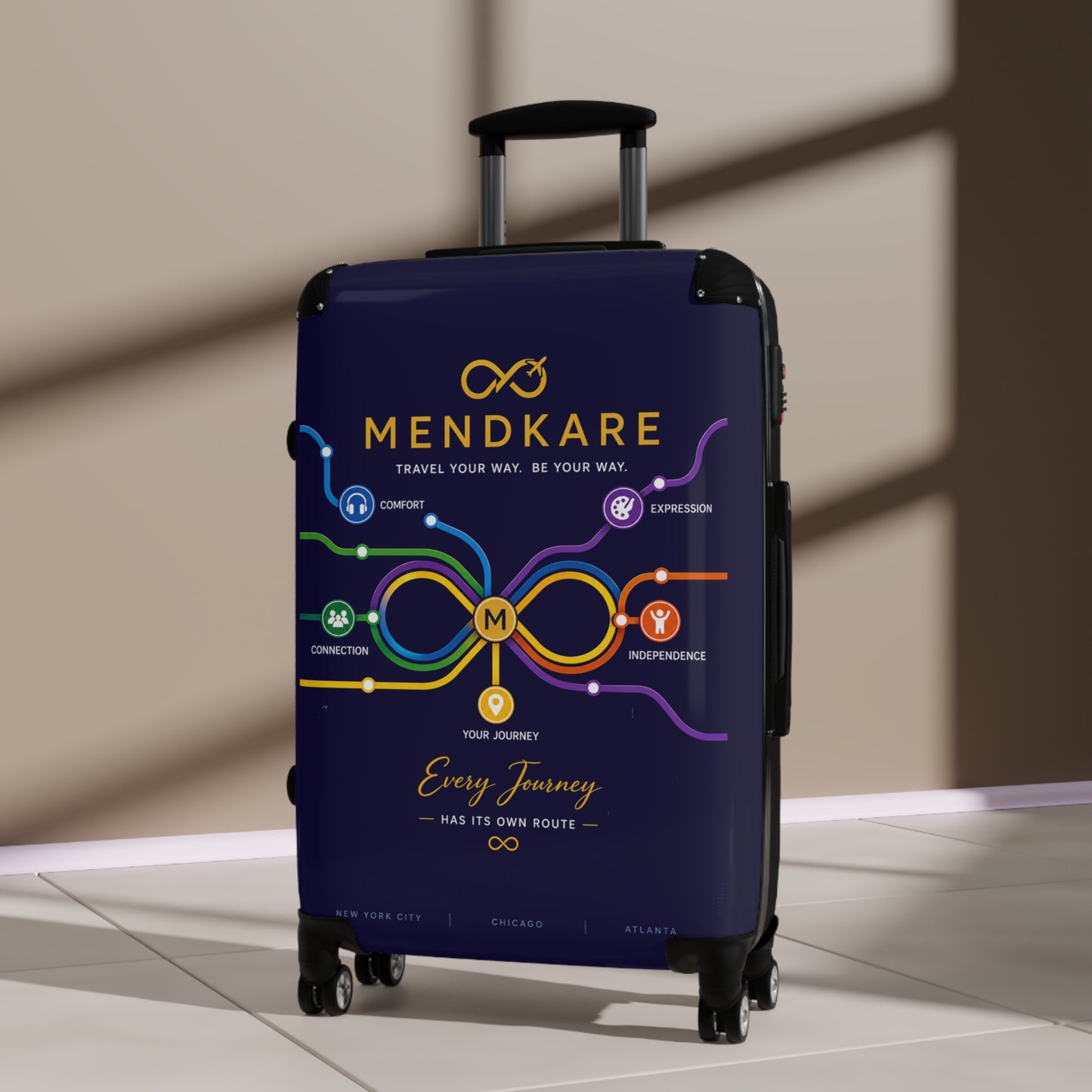 Infinity Route Suitcase – 'Every Journey Has Its Own Route' Carry-On