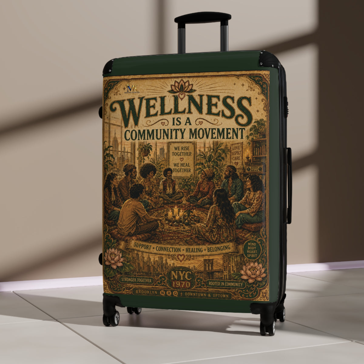 Wellness Is a Community Movement Carry-On Suitcase