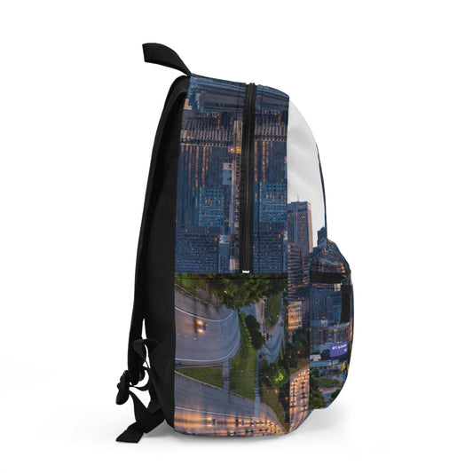 City Skyline Backpack — Atlanta Evening Urban Photo Print