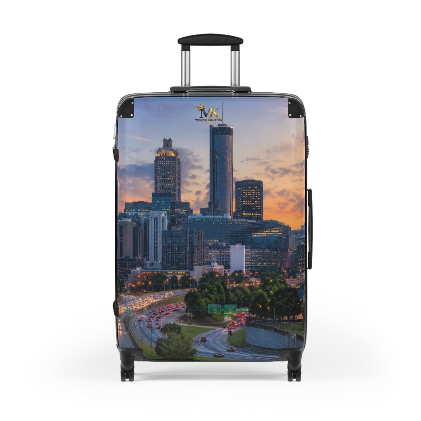 Atlanta Skyline Carry-On Suitcase – Cityscape Travel Luggage with Sunset Photo