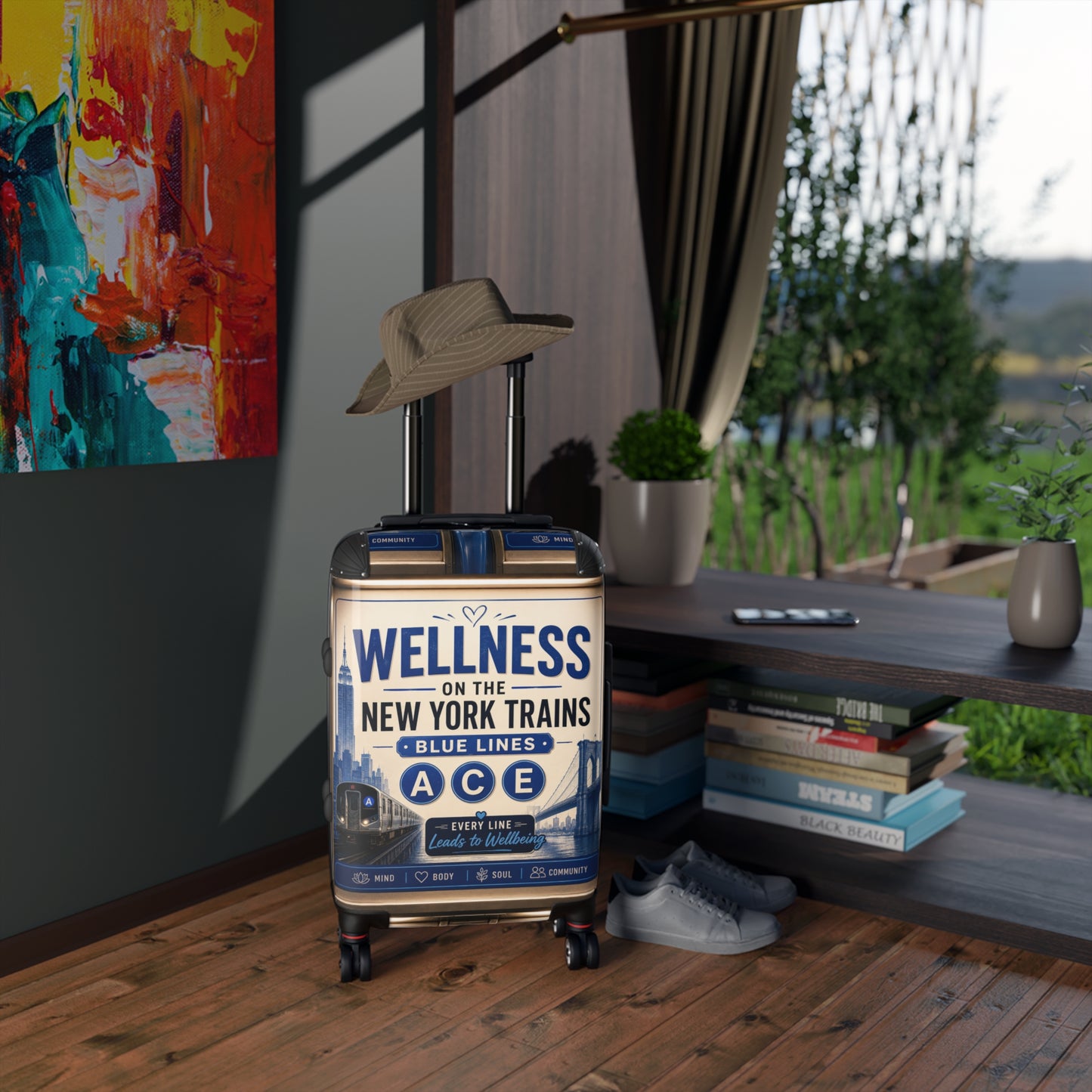 Suitcase — "Wellness on the New York Trains" Carry-On Luggage
