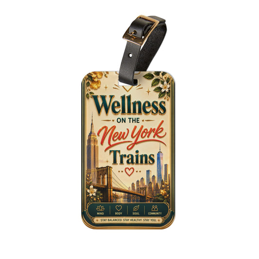 Wellness on the New York Trains Luggage Tag