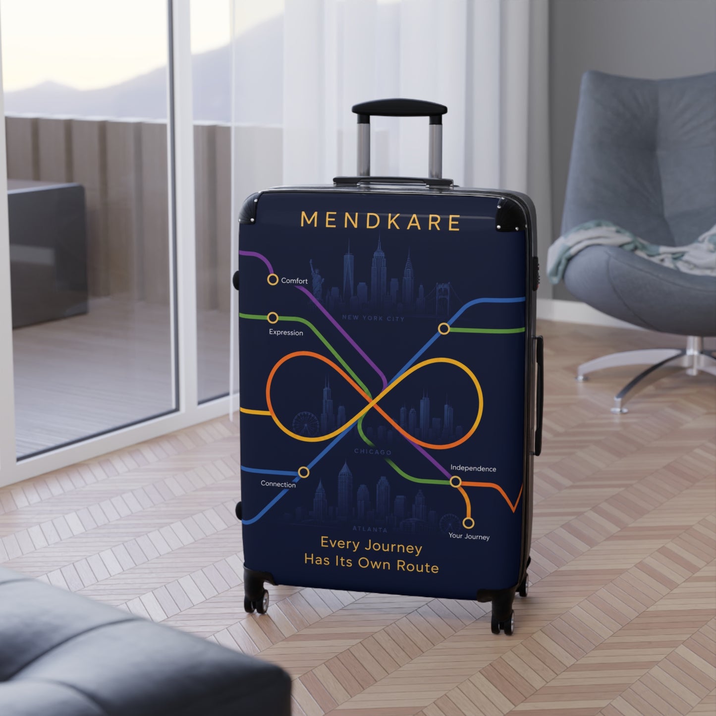 Infinity Route Suitcase – 'Every Journey Has Its Own Route' Carry-On