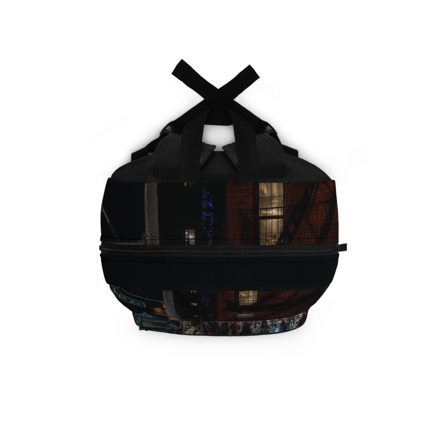 City Nightscape Backpack — Urban Neon Street Scene Bag