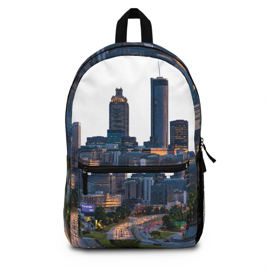 City Skyline Backpack — Atlanta Evening Urban Photo Print