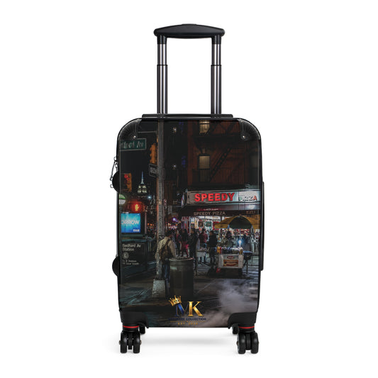 Urban Night Street Photo Suitcase – Cityscape Travel Luggage