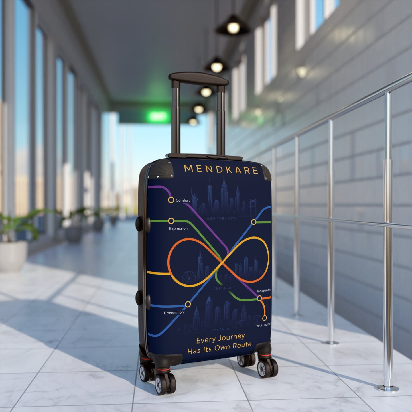 Infinity Route Suitcase – 'Every Journey Has Its Own Route' Carry-On