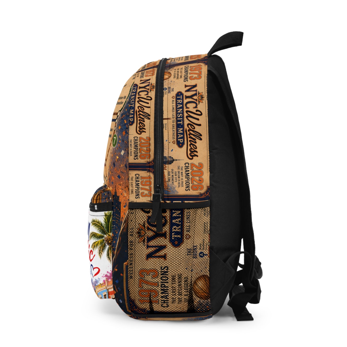 Dominican Republic Vintage Subway Map Backpack — 53 Years Passion, Belief & Brotherhood