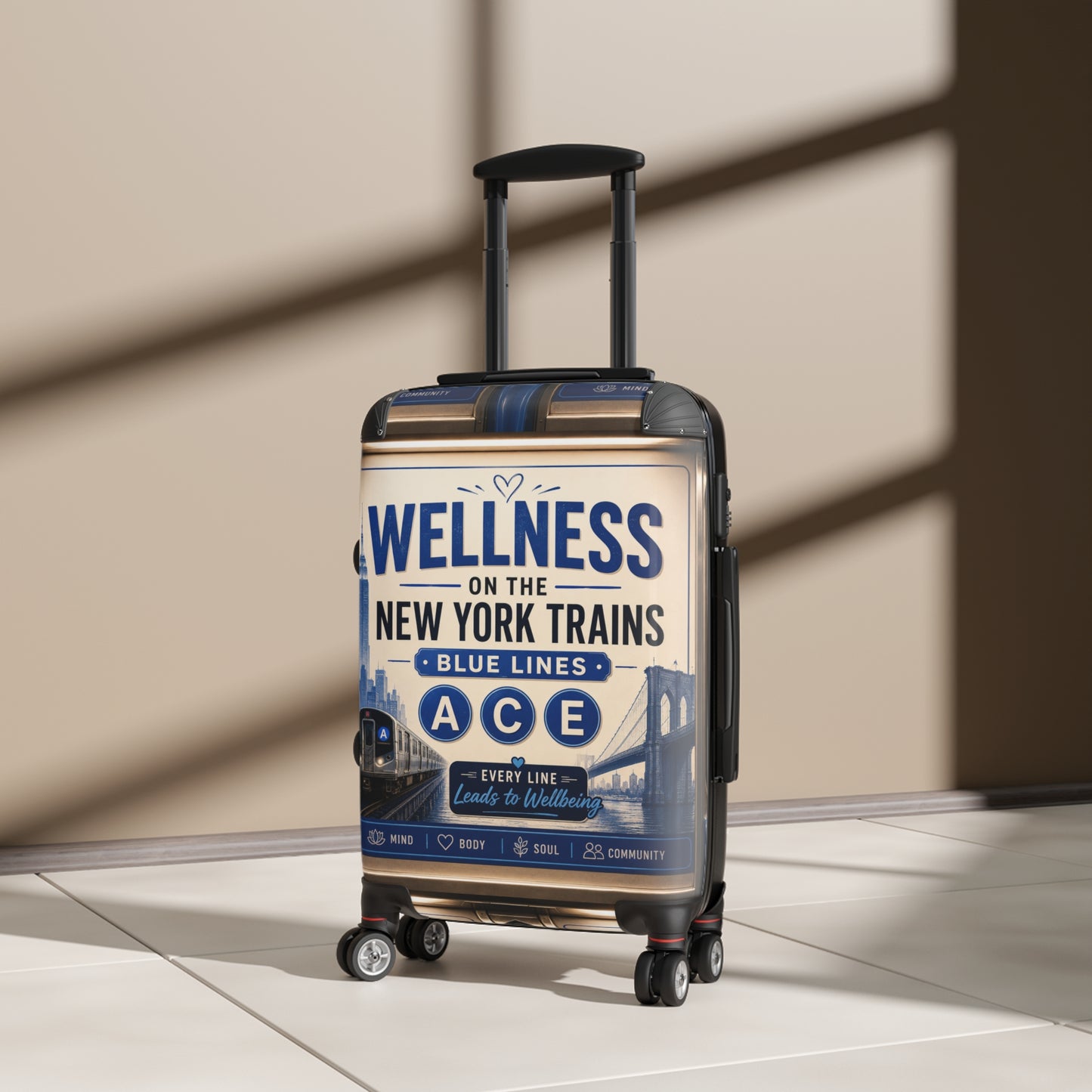 Suitcase — "Wellness on the New York Trains" Carry-On Luggage