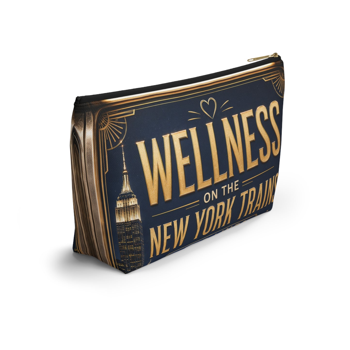 Wellness on the New York Trains Accessory Pouch Blue