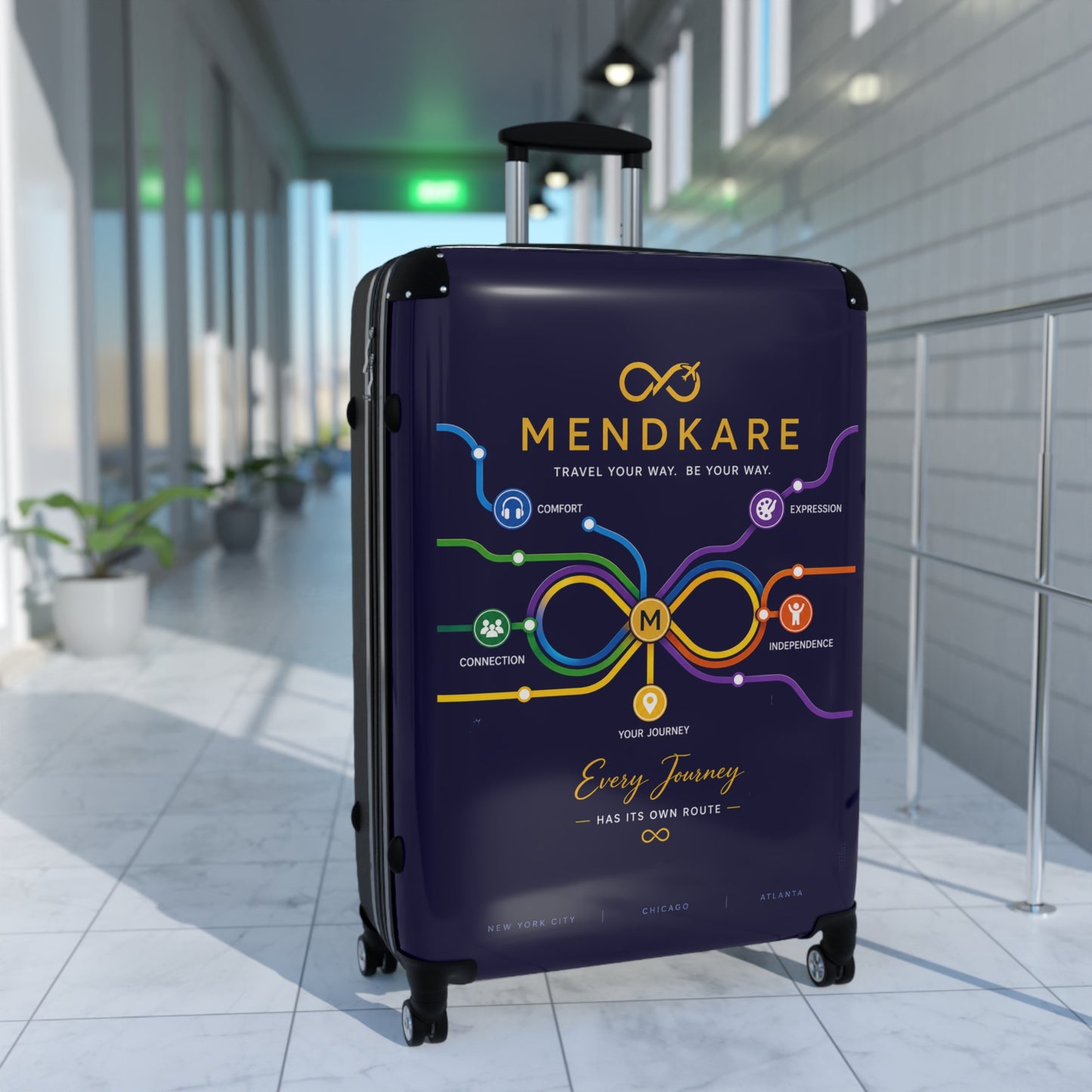 Infinity Route Suitcase – 'Every Journey Has Its Own Route' Carry-On