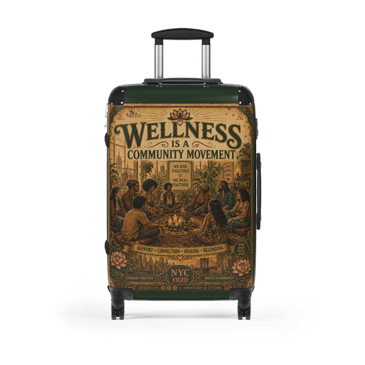 Wellness Is a Community Movement Carry-On Suitcase