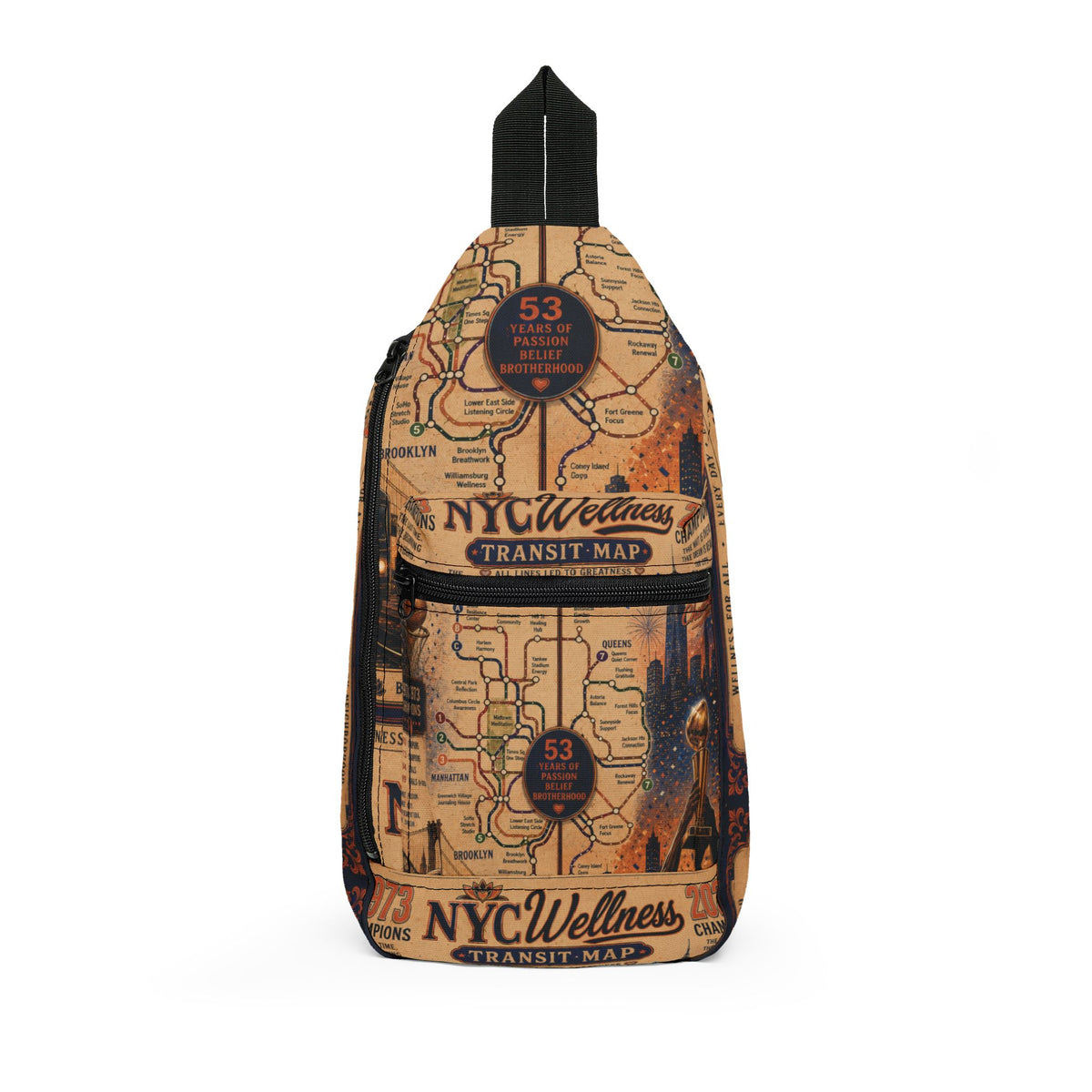 NYC Transit Map Sling Bag — Vintage Subway Map Crossbody