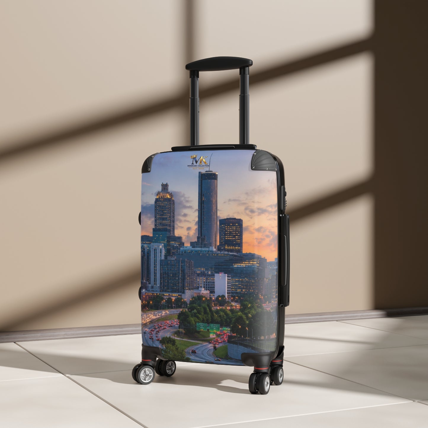 Atlanta Skyline Carry-On Suitcase – Cityscape Travel Luggage with Sunset Photo
