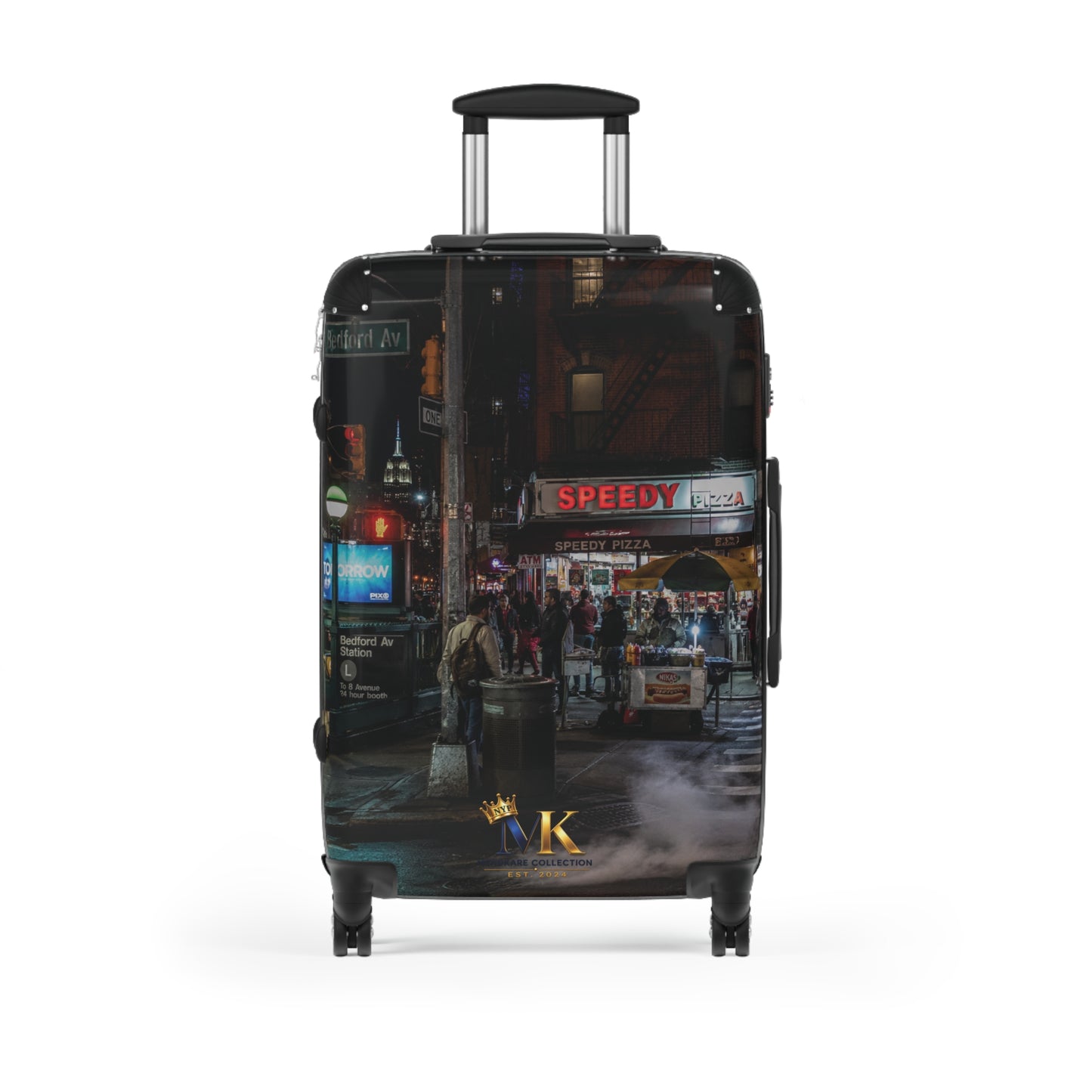 Urban Night Street Photo Suitcase – Cityscape Travel Luggage