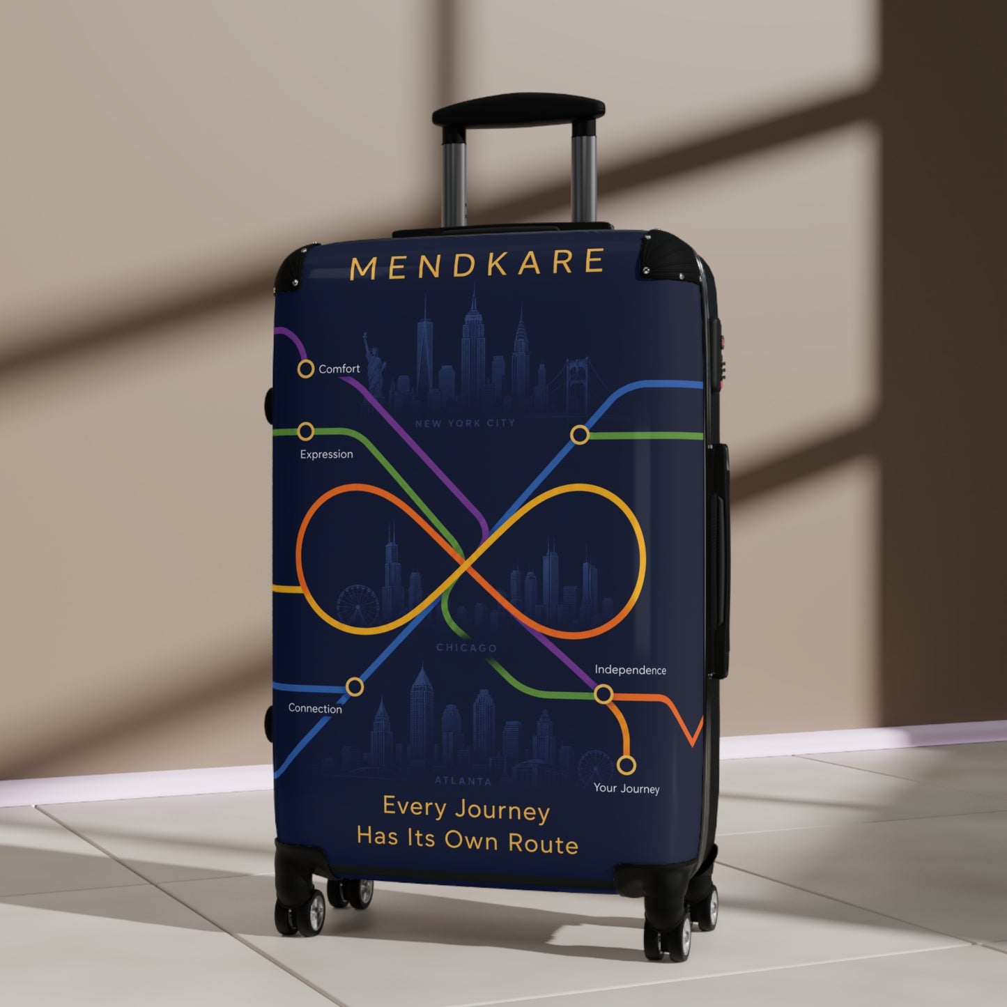 Infinity Route Suitcase – 'Every Journey Has Its Own Route' Carry-On