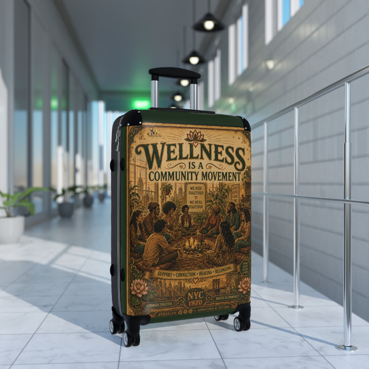 Wellness Is a Community Movement Carry-On Suitcase