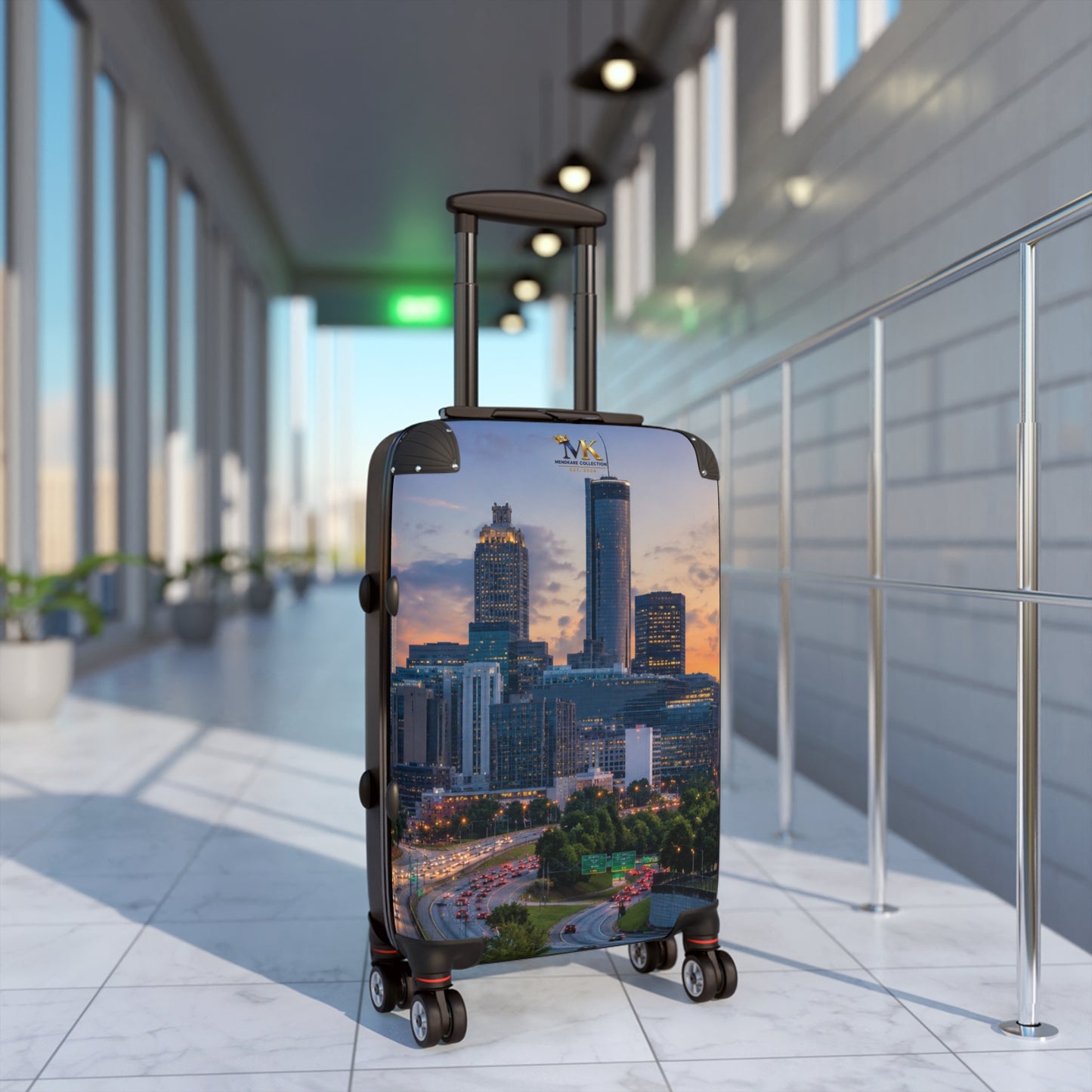 Atlanta Skyline Carry-On Suitcase – Cityscape Travel Luggage with Sunset Photo