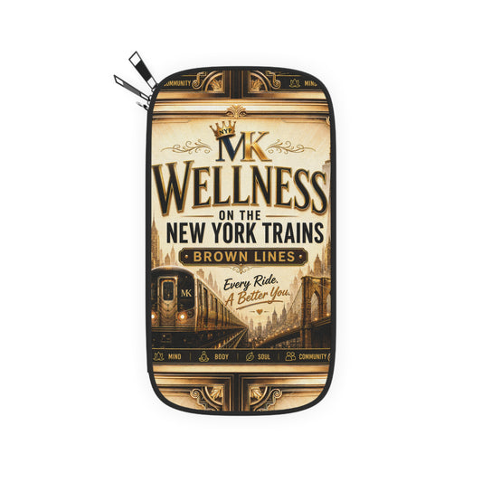Passport Wallet — Vintage 'Wellness on the New York Trains' Travel Organizer