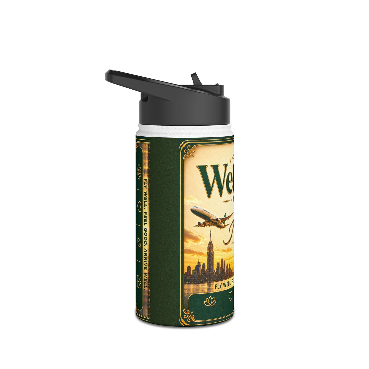 Wellness in the Air Stainless Steel Water Bottle