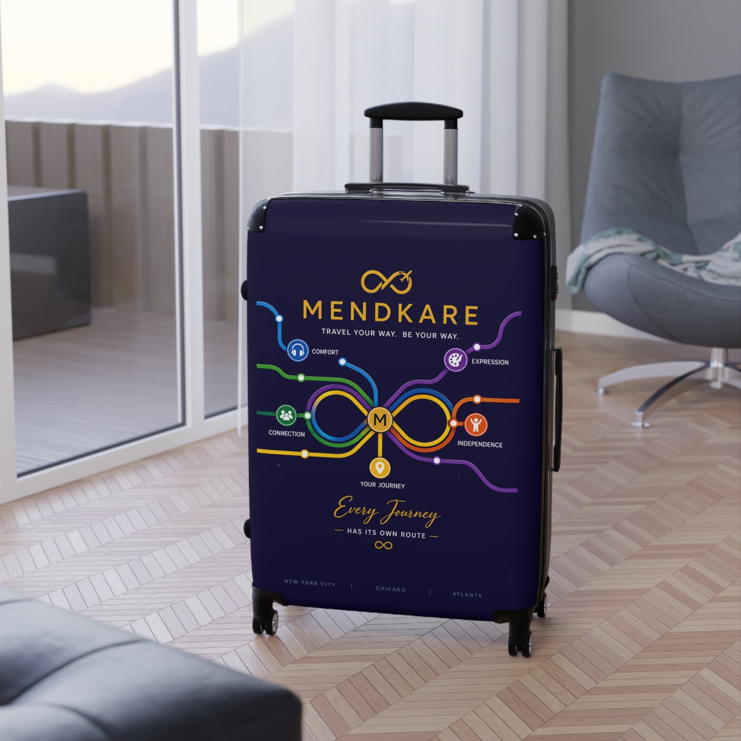 Infinity Route Suitcase – 'Every Journey Has Its Own Route' Carry-On