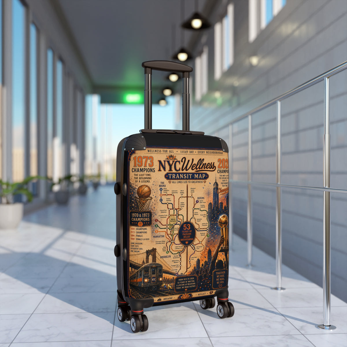 NYC Transit Map Suitcase – Vintage Wellness Subway Travel Luggage