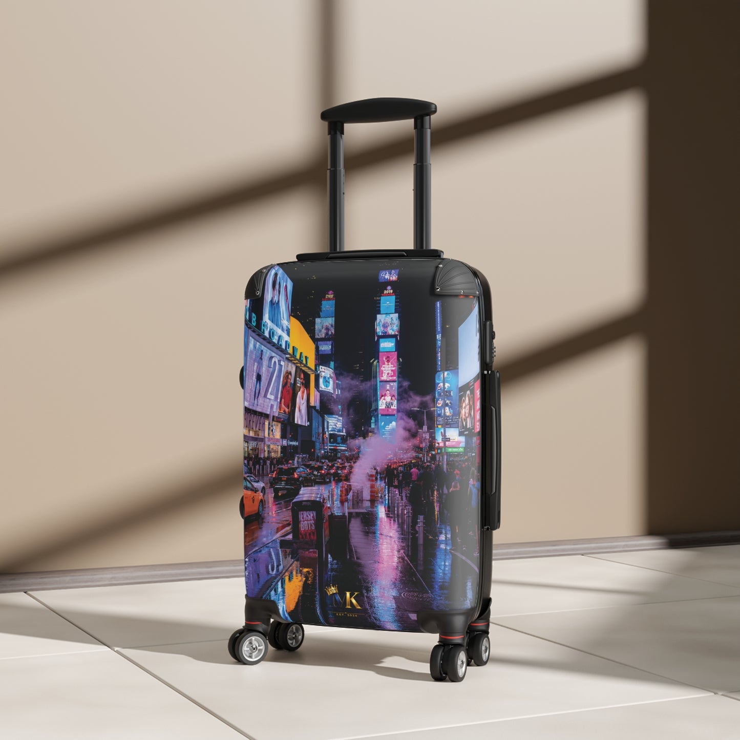 Neon City Nights Suitcase – Urban Skyline Carry-On Luggage